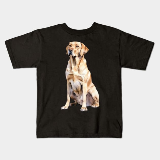 Labrador Retriever Kids T-Shirt by DavidBriotArt